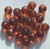 20 12mm Bumpy Nugget Transparent Topaz Vintage 